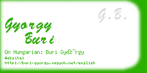 gyorgy buri business card